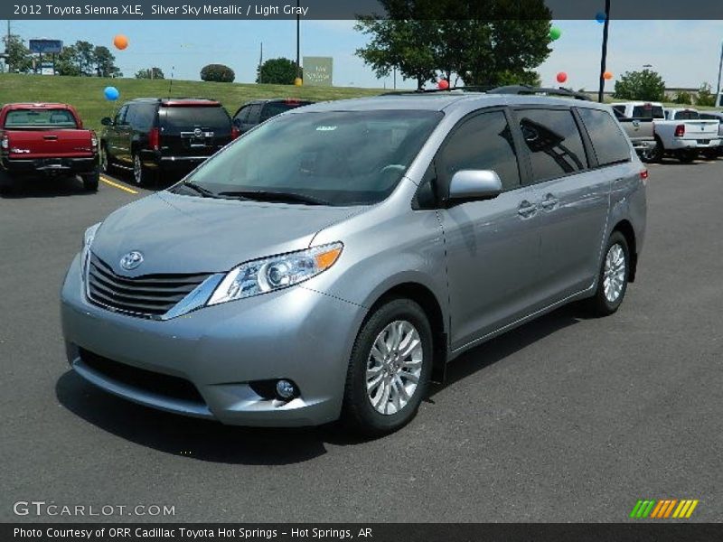 Silver Sky Metallic / Light Gray 2012 Toyota Sienna XLE