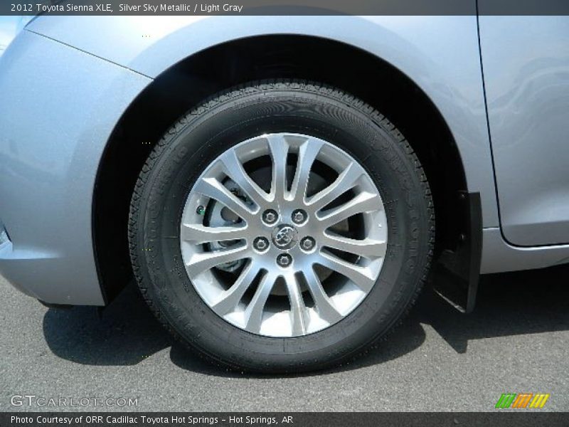 Silver Sky Metallic / Light Gray 2012 Toyota Sienna XLE