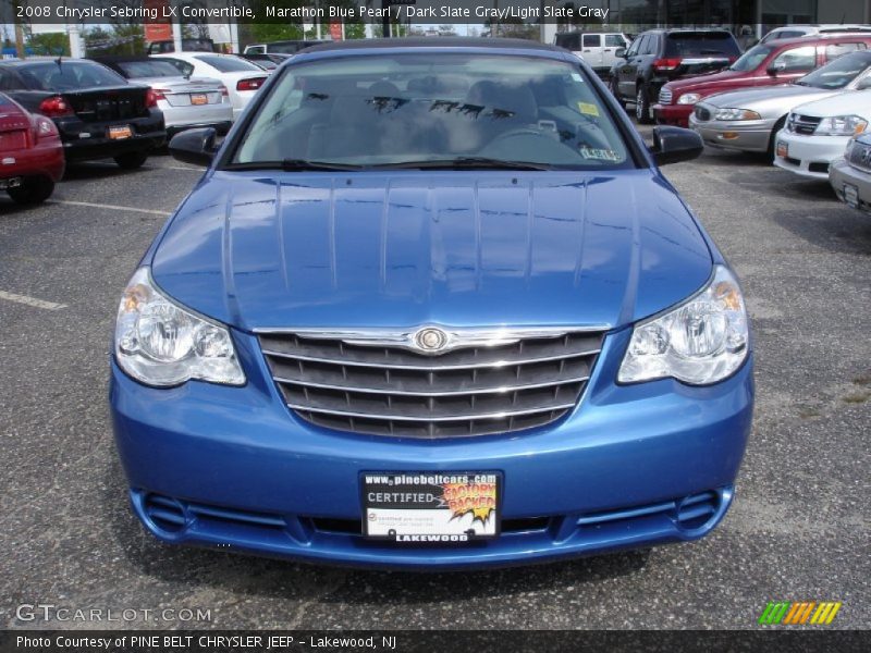 Marathon Blue Pearl / Dark Slate Gray/Light Slate Gray 2008 Chrysler Sebring LX Convertible