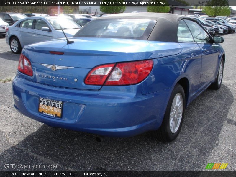 Marathon Blue Pearl / Dark Slate Gray/Light Slate Gray 2008 Chrysler Sebring LX Convertible