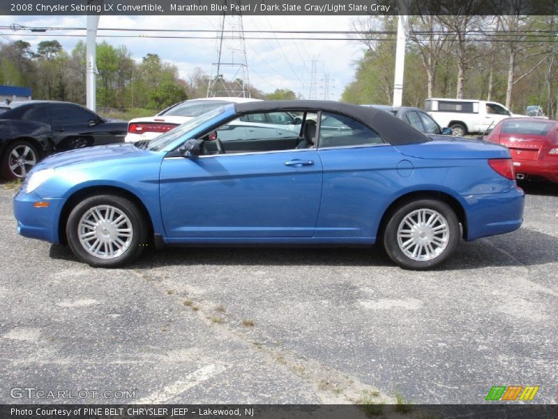 Marathon Blue Pearl / Dark Slate Gray/Light Slate Gray 2008 Chrysler Sebring LX Convertible
