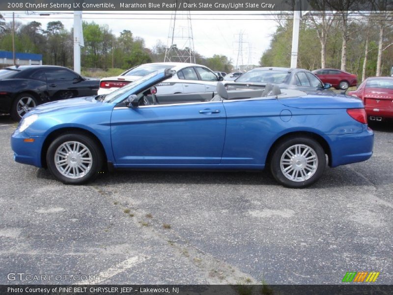 Marathon Blue Pearl / Dark Slate Gray/Light Slate Gray 2008 Chrysler Sebring LX Convertible