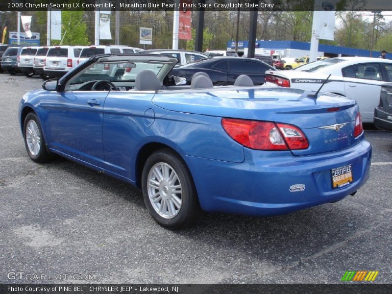 Marathon Blue Pearl / Dark Slate Gray/Light Slate Gray 2008 Chrysler Sebring LX Convertible