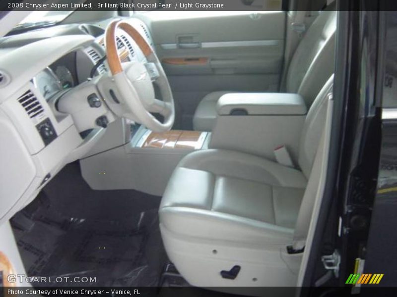 Brilliant Black Crystal Pearl / Light Graystone 2008 Chrysler Aspen Limited