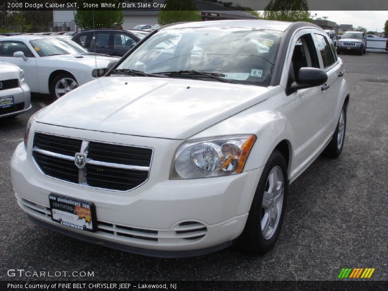 Stone White / Dark Slate Gray 2008 Dodge Caliber SXT