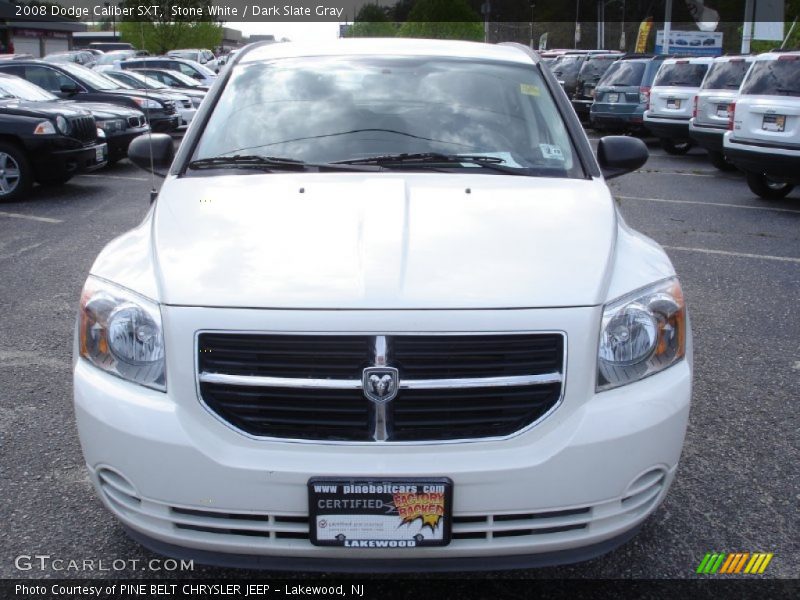 Stone White / Dark Slate Gray 2008 Dodge Caliber SXT