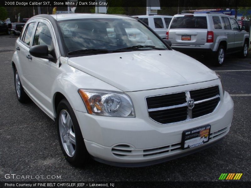 Stone White / Dark Slate Gray 2008 Dodge Caliber SXT