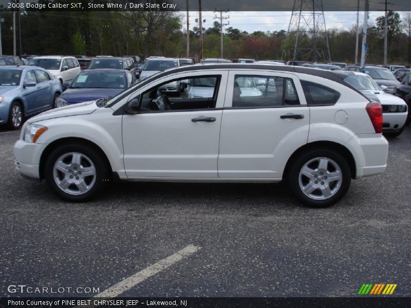 Stone White / Dark Slate Gray 2008 Dodge Caliber SXT