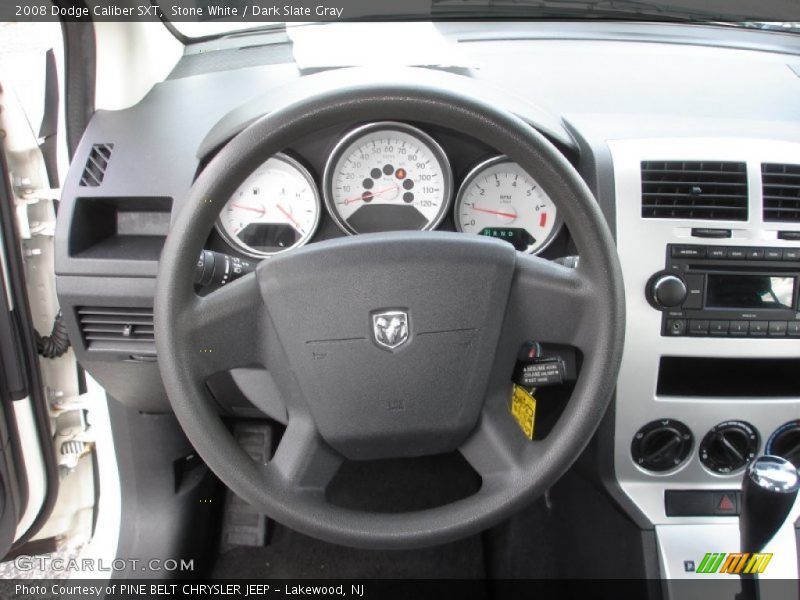 Stone White / Dark Slate Gray 2008 Dodge Caliber SXT