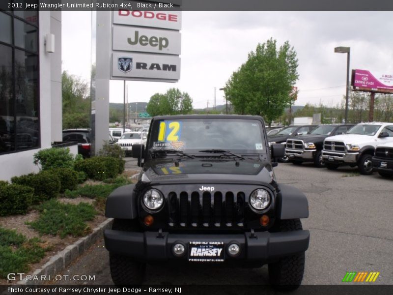 Black / Black 2012 Jeep Wrangler Unlimited Rubicon 4x4