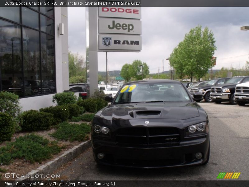 Brilliant Black Crystal Pearl / Dark Slate Gray 2009 Dodge Charger SRT-8