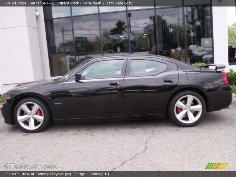 Brilliant Black Crystal Pearl / Dark Slate Gray 2009 Dodge Charger SRT-8