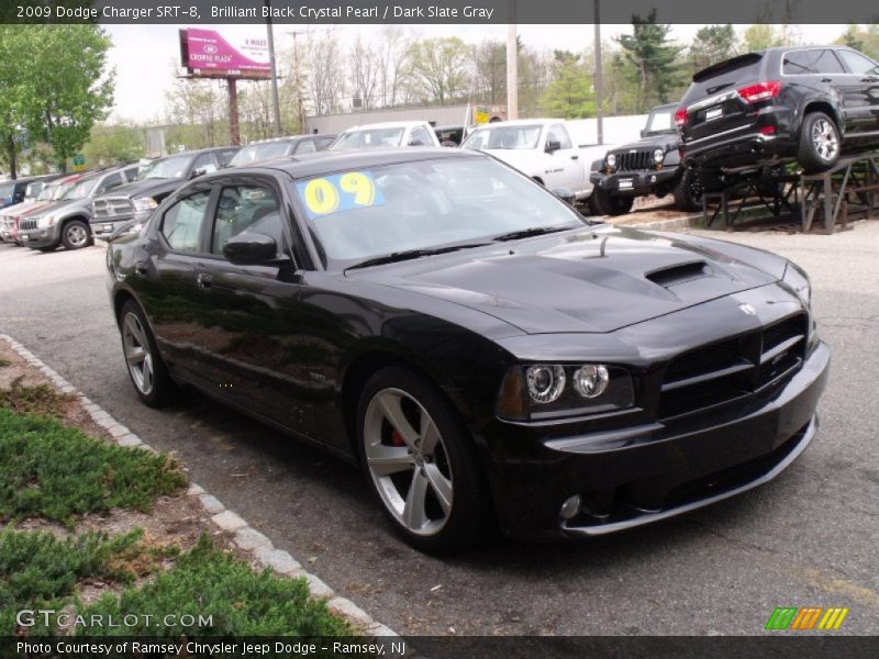 Brilliant Black Crystal Pearl / Dark Slate Gray 2009 Dodge Charger SRT-8