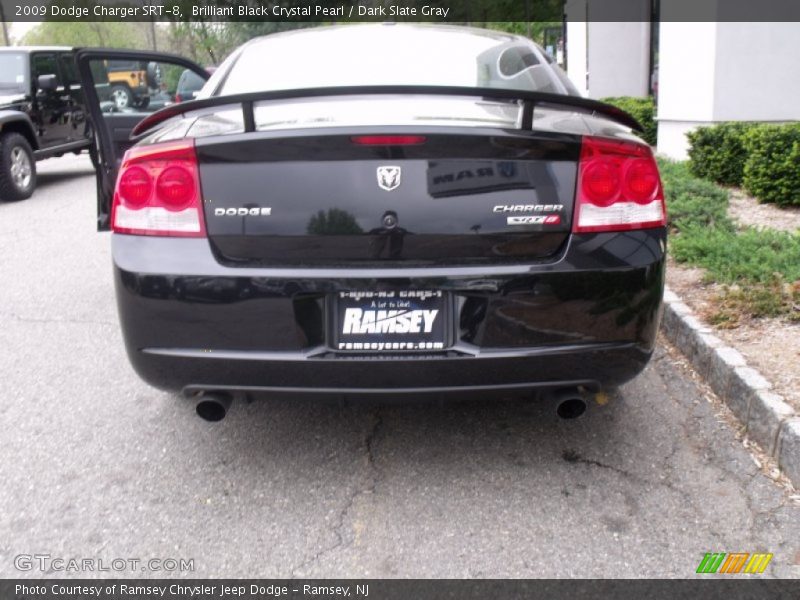Brilliant Black Crystal Pearl / Dark Slate Gray 2009 Dodge Charger SRT-8