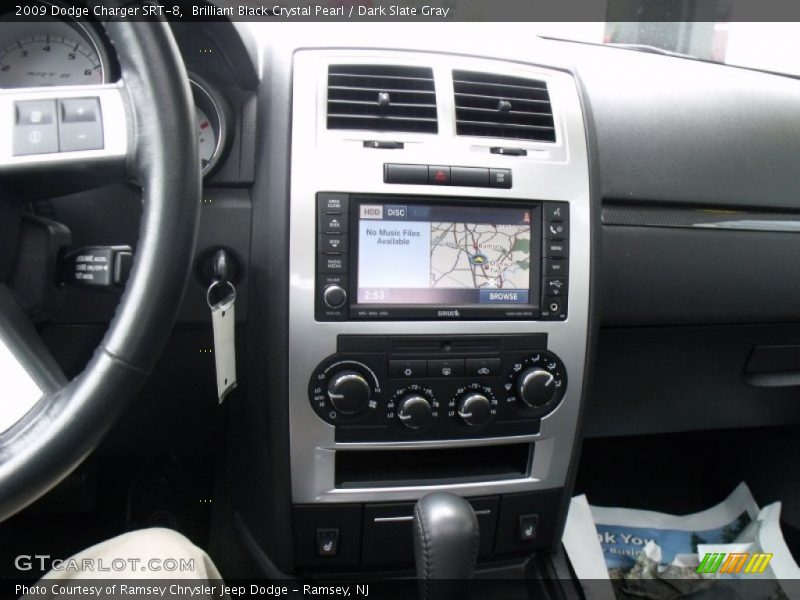 Brilliant Black Crystal Pearl / Dark Slate Gray 2009 Dodge Charger SRT-8