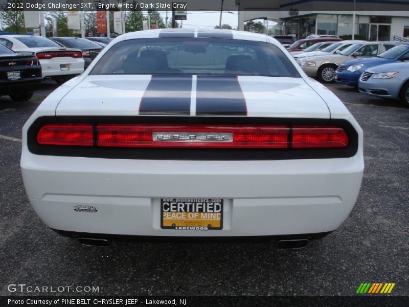 Bright White / Dark Slate Gray 2012 Dodge Challenger SXT