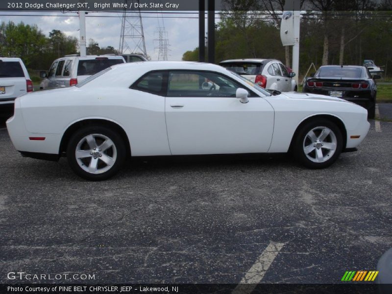 Bright White / Dark Slate Gray 2012 Dodge Challenger SXT