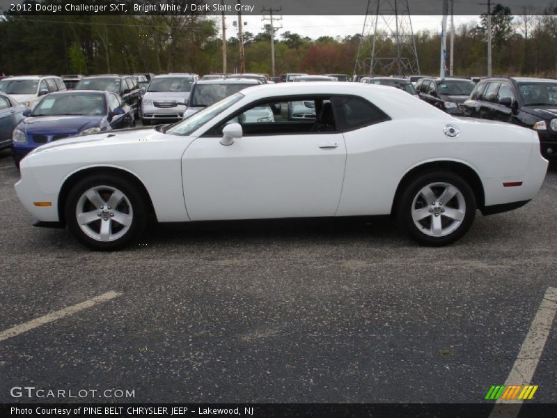 Bright White / Dark Slate Gray 2012 Dodge Challenger SXT