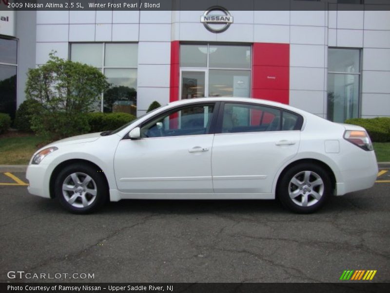 Winter Frost Pearl / Blond 2009 Nissan Altima 2.5 SL