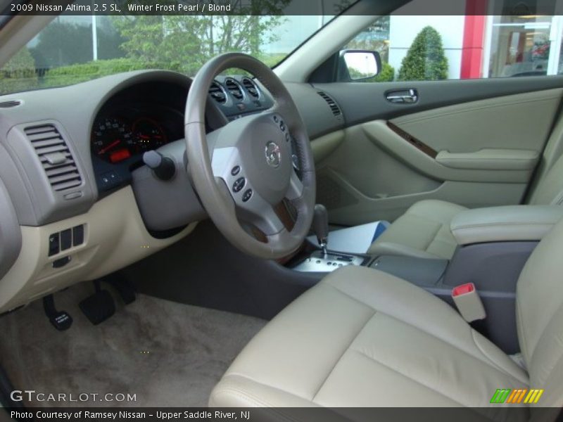 Winter Frost Pearl / Blond 2009 Nissan Altima 2.5 SL