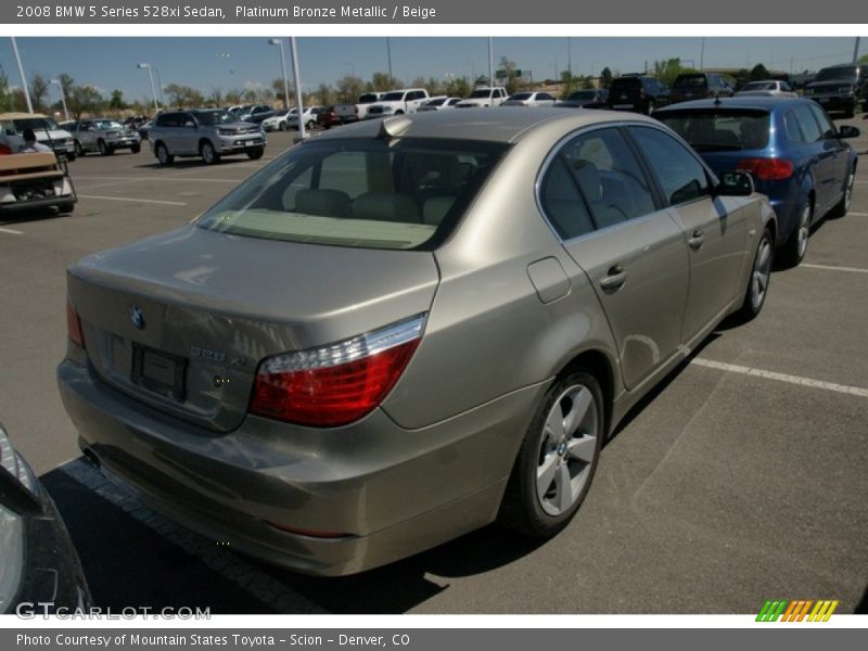 Platinum Bronze Metallic / Beige 2008 BMW 5 Series 528xi Sedan