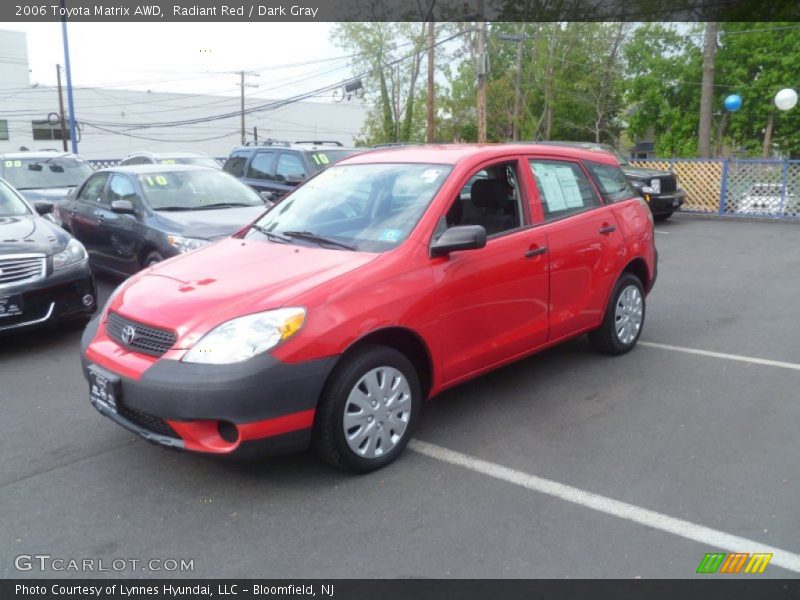 Radiant Red / Dark Gray 2006 Toyota Matrix AWD