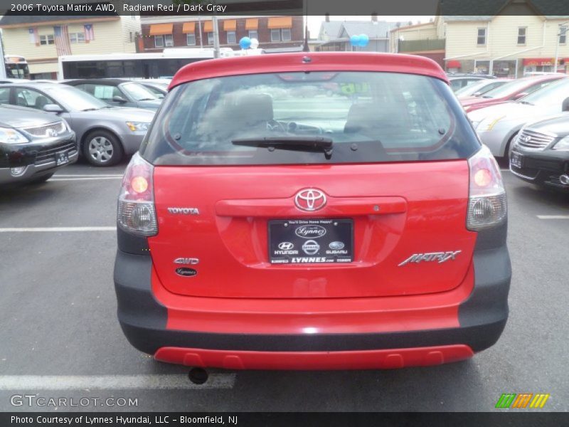 Radiant Red / Dark Gray 2006 Toyota Matrix AWD