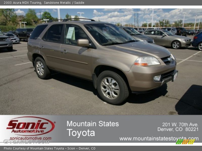 Sandstone Metallic / Saddle 2003 Acura MDX Touring