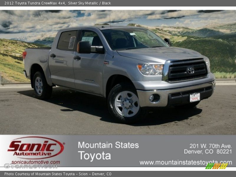 Silver Sky Metallic / Black 2012 Toyota Tundra CrewMax 4x4