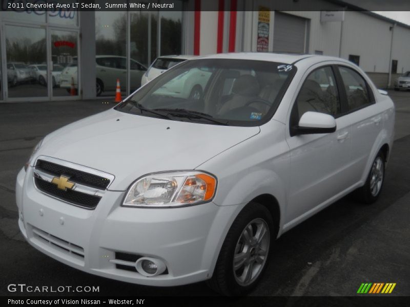 Summit White / Neutral 2011 Chevrolet Aveo LT Sedan