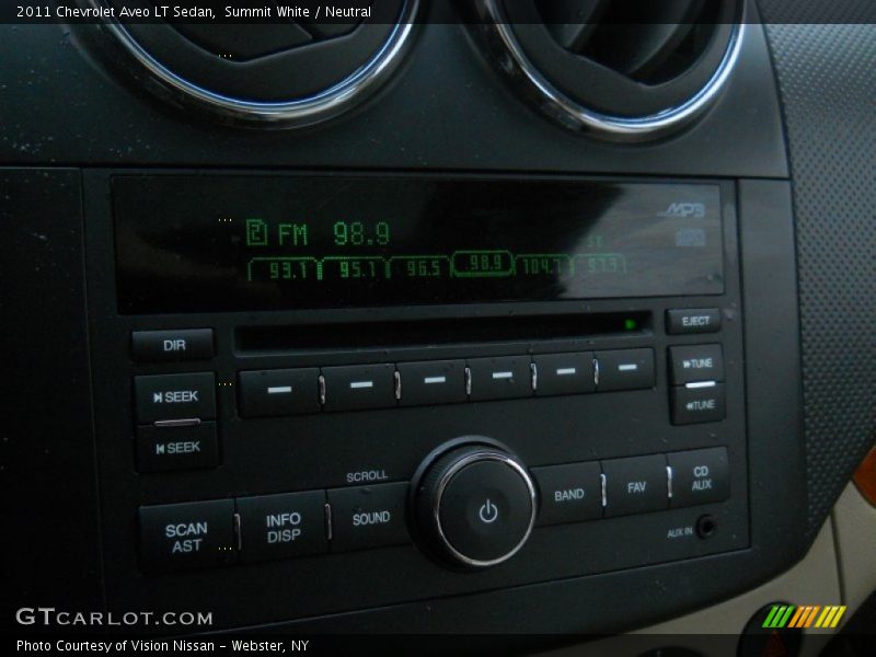 Summit White / Neutral 2011 Chevrolet Aveo LT Sedan