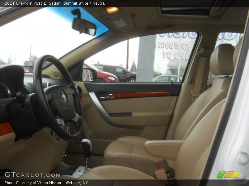 Summit White / Neutral 2011 Chevrolet Aveo LT Sedan