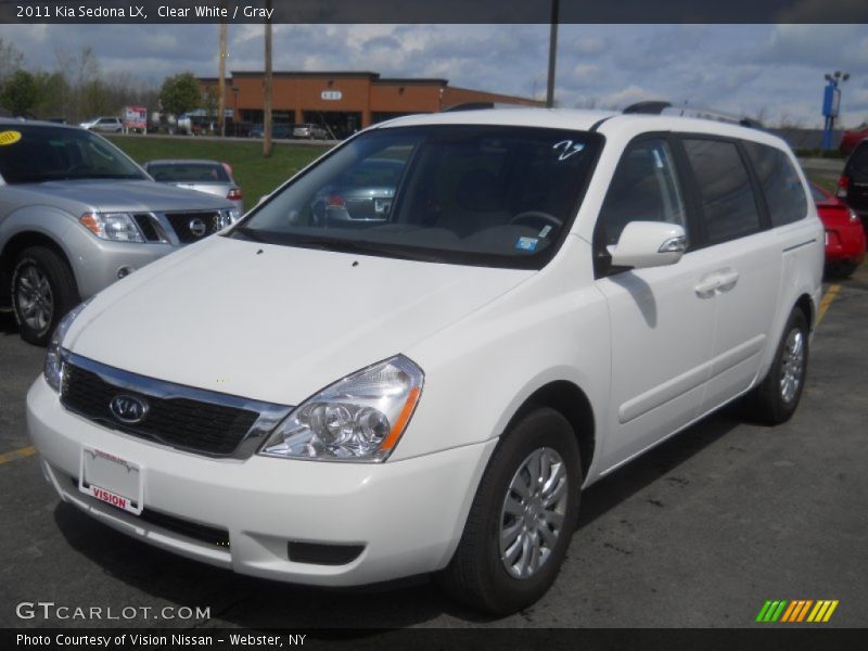 Clear White / Gray 2011 Kia Sedona LX