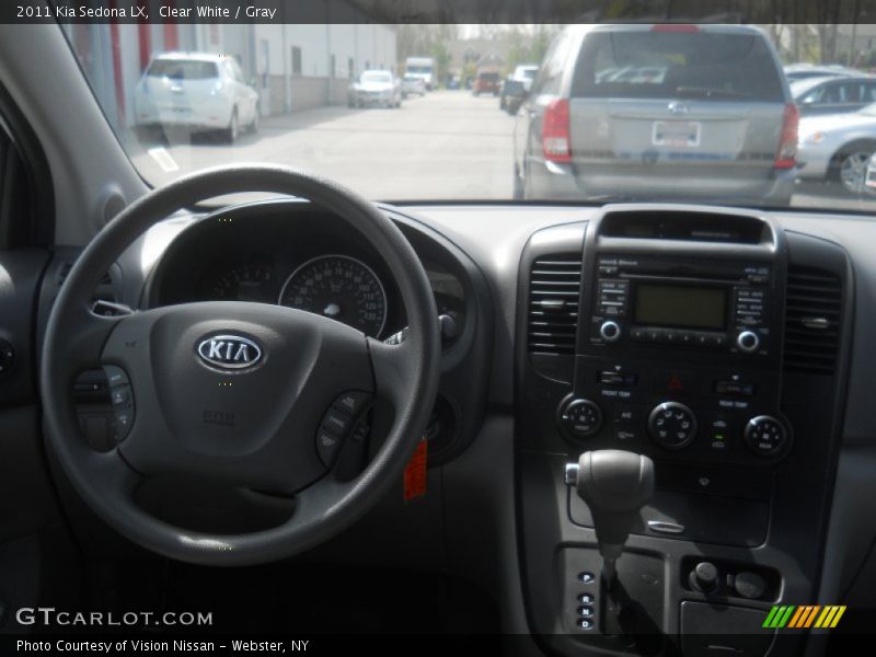 Clear White / Gray 2011 Kia Sedona LX