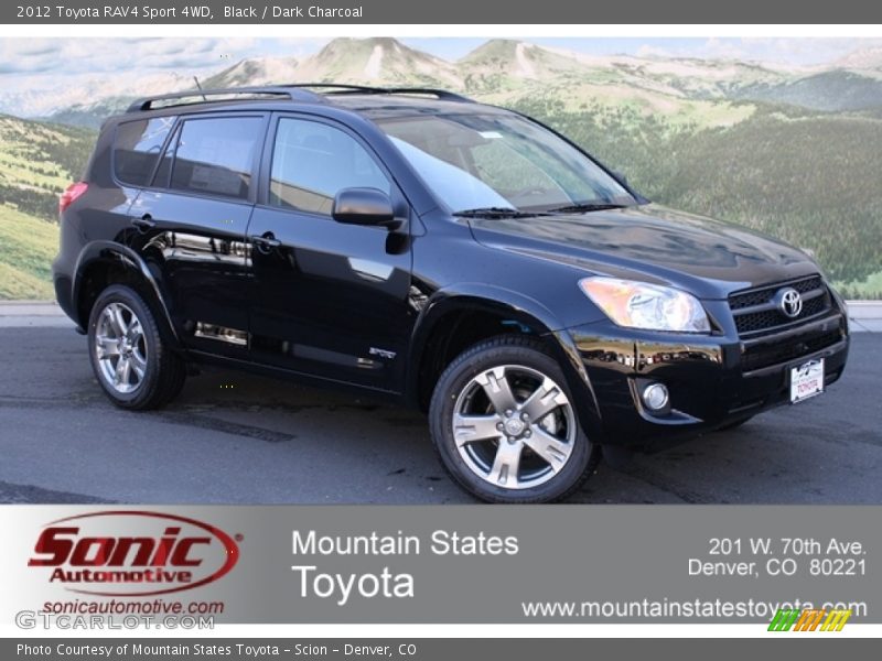 Black / Dark Charcoal 2012 Toyota RAV4 Sport 4WD