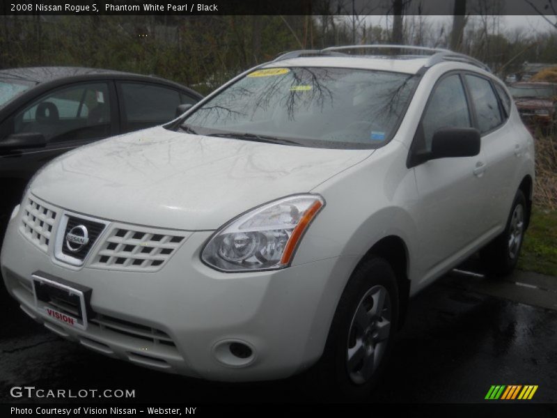 Phantom White Pearl / Black 2008 Nissan Rogue S