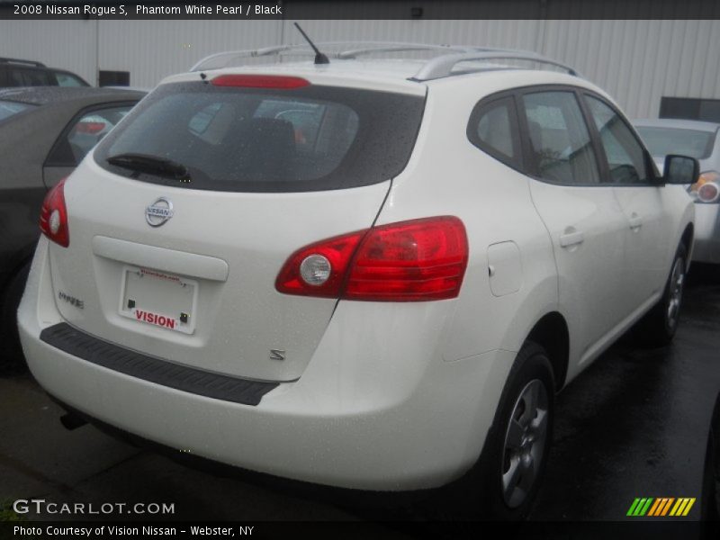 Phantom White Pearl / Black 2008 Nissan Rogue S