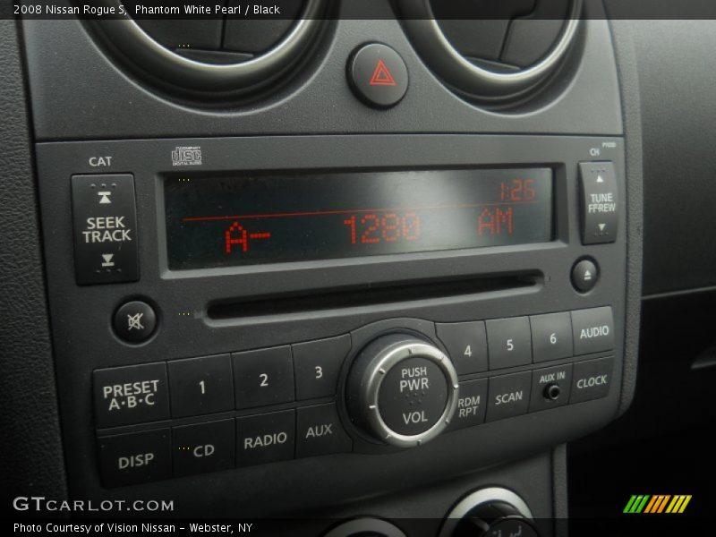 Phantom White Pearl / Black 2008 Nissan Rogue S