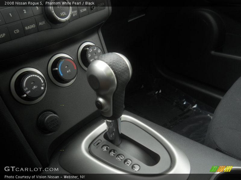 Phantom White Pearl / Black 2008 Nissan Rogue S