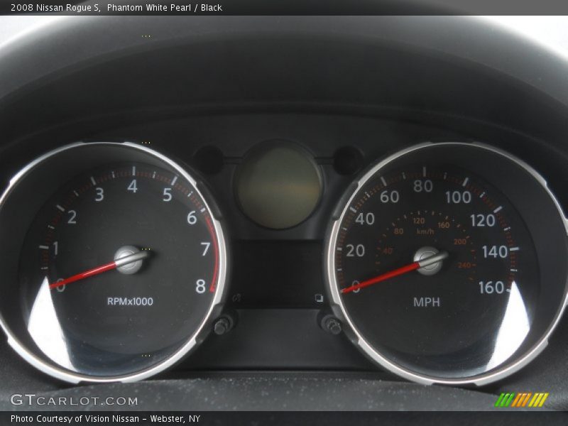 Phantom White Pearl / Black 2008 Nissan Rogue S