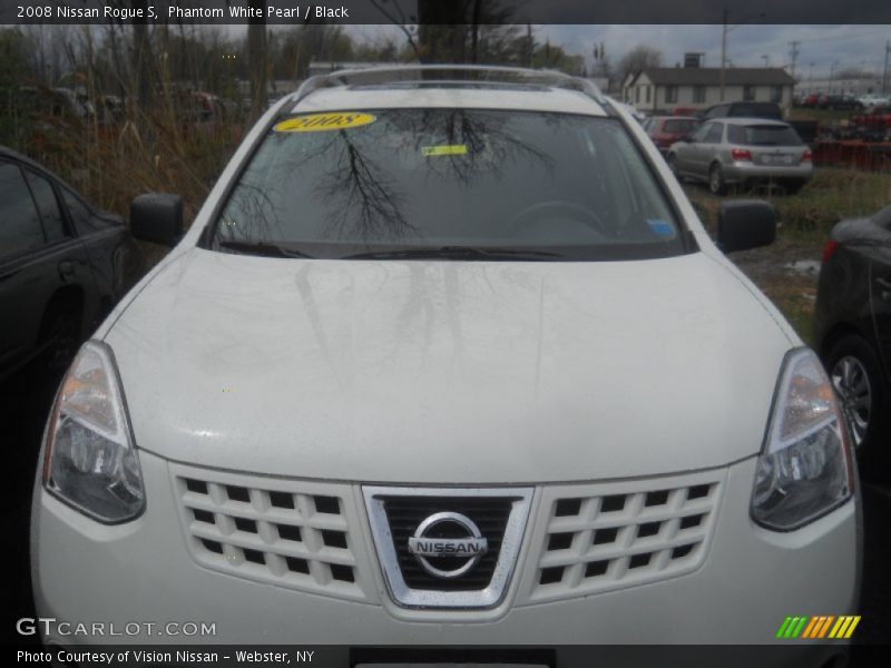 Phantom White Pearl / Black 2008 Nissan Rogue S