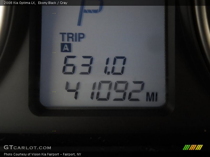 Ebony Black / Gray 2008 Kia Optima LX