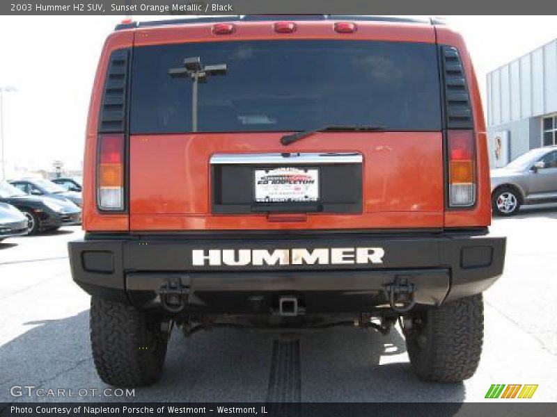 Sunset Orange Metallic / Black 2003 Hummer H2 SUV