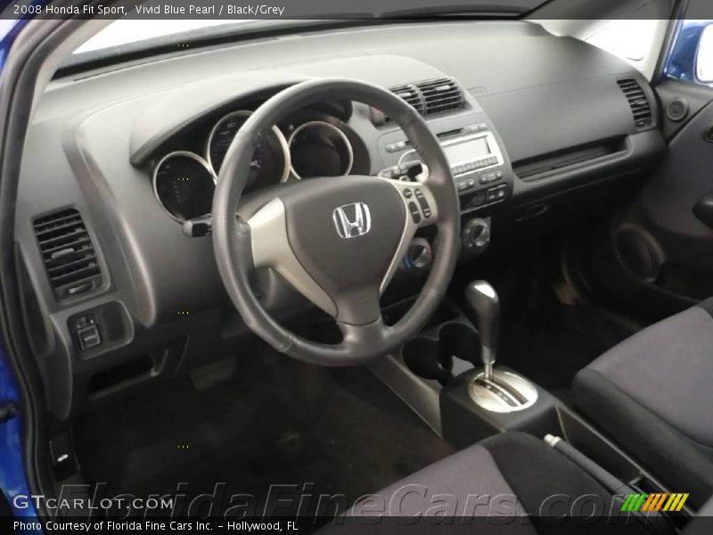 Vivid Blue Pearl / Black/Grey 2008 Honda Fit Sport