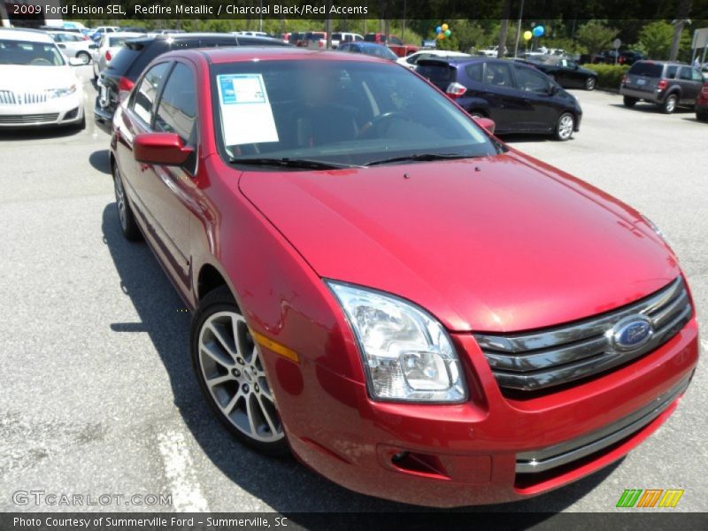 Redfire Metallic / Charcoal Black/Red Accents 2009 Ford Fusion SEL