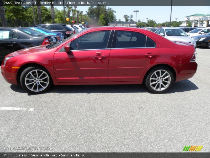 Redfire Metallic / Charcoal Black/Red Accents 2009 Ford Fusion SEL