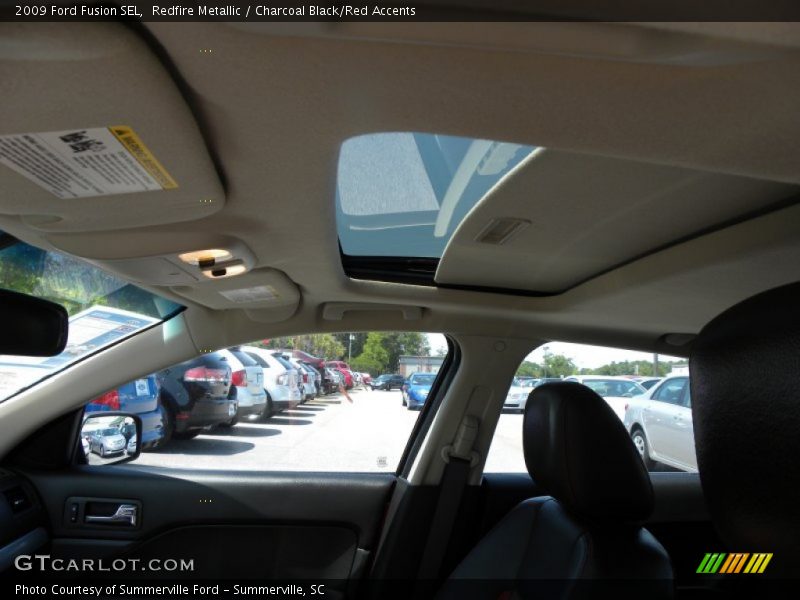 Redfire Metallic / Charcoal Black/Red Accents 2009 Ford Fusion SEL