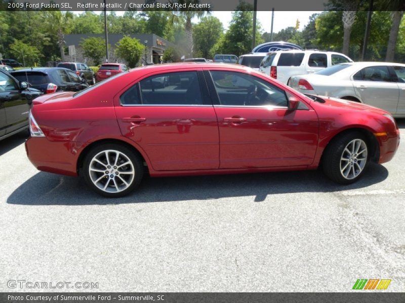 Redfire Metallic / Charcoal Black/Red Accents 2009 Ford Fusion SEL