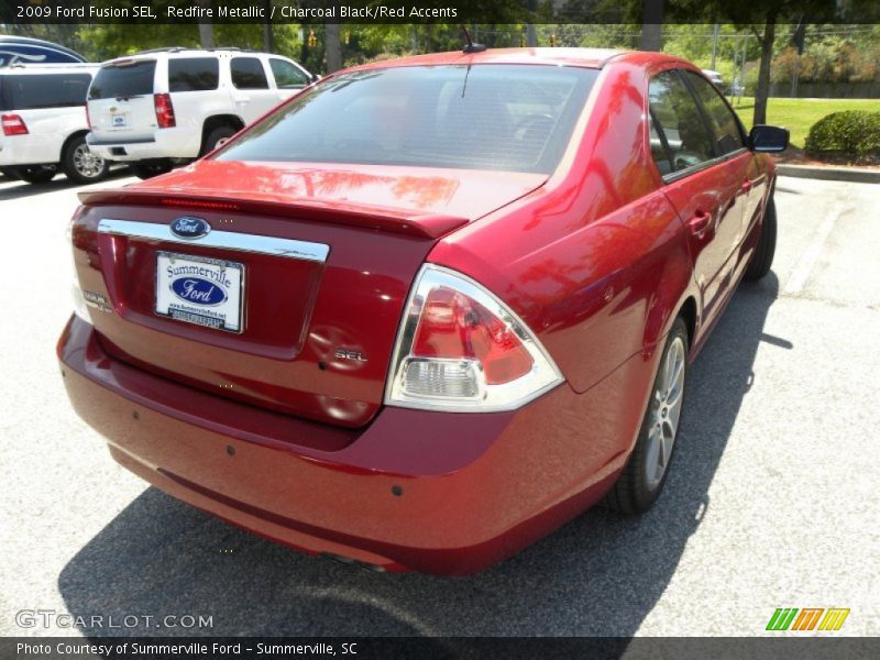 Redfire Metallic / Charcoal Black/Red Accents 2009 Ford Fusion SEL