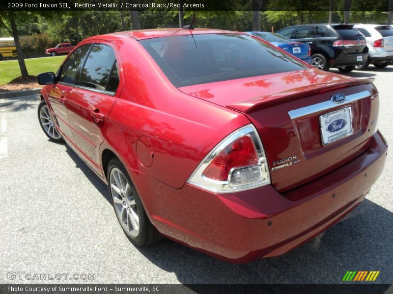 Redfire Metallic / Charcoal Black/Red Accents 2009 Ford Fusion SEL